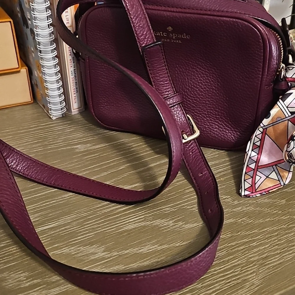 Kate Spade Camera Bag 2 Compartment Maroon